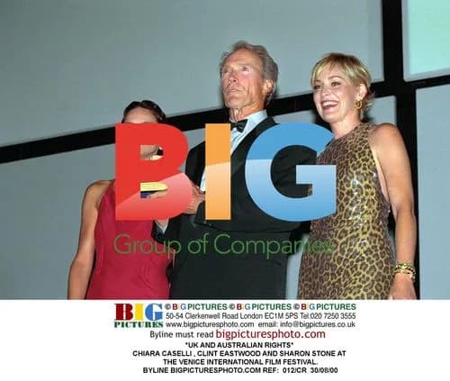 CHIARA CASELLI, CLINT EASTWOOD, SHARON STONE at Venice Film Fest