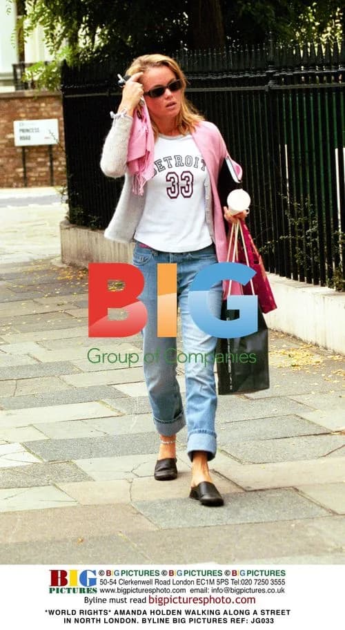 Amanda Holden on a North London street