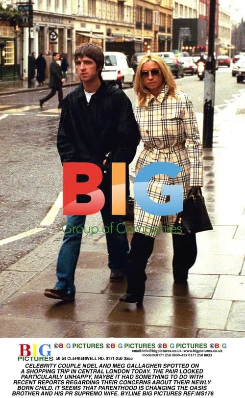 CELEBRITY COUPLE NOEL AND MEG GALLAGHER IN LONDON