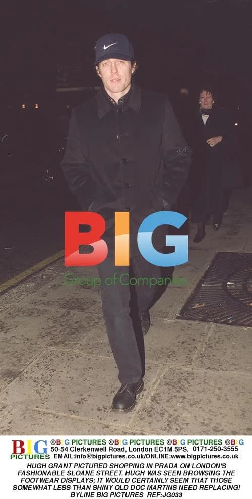 Hugh Grant Shopping at Prada in London
