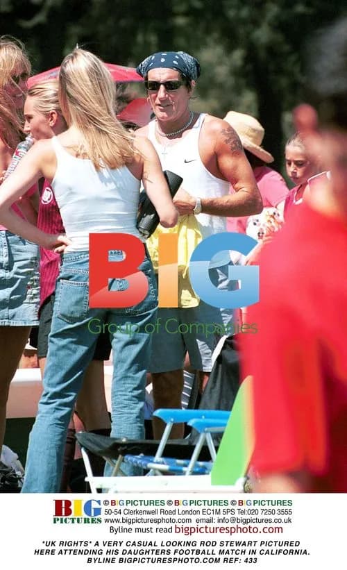 Rod Stewart Attends Daughter's Football Match