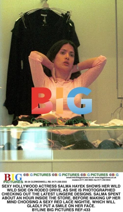 Salma Hayek Shopping Lingerie