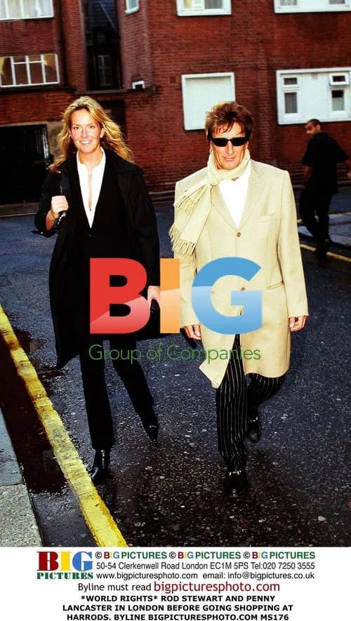 Rod Stewart and Penny Lancaster Shopping in London