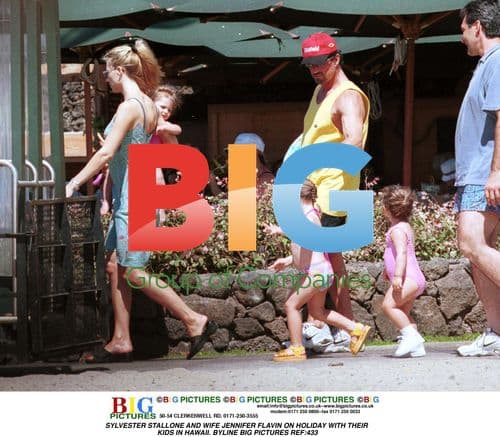 Sylvester Stallone and family on Hawaii holiday