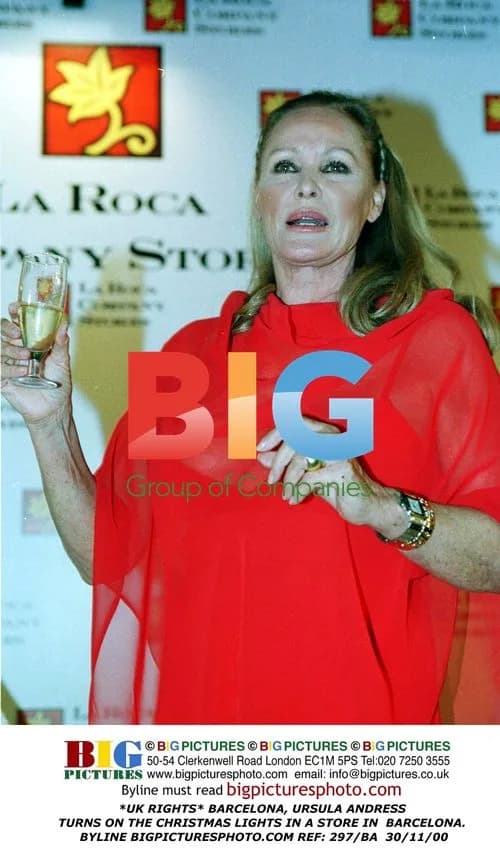 Ursula Andress Turns on Christmas Lights in Barcelona