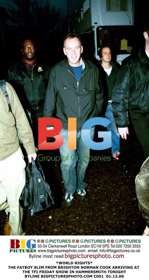 Fatboy Slim Arriving at TFI Friday Show