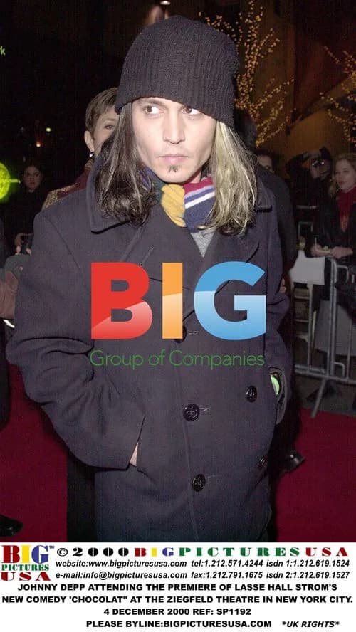 Johnny Depp at 'Chocolat' premiere in NYC