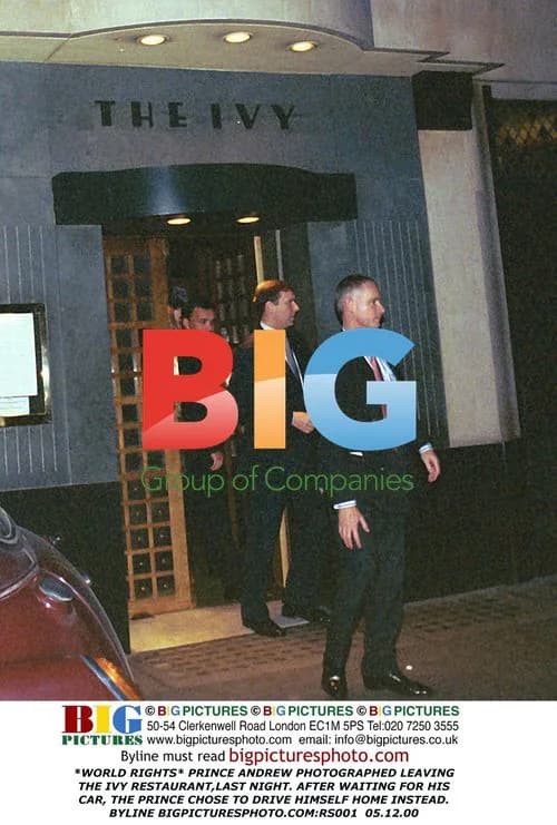 PRINCE ANDREW LEAVES IVY RESTAURANT