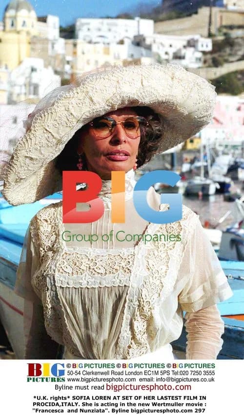 Sofia Loren on Set in Procida, Italy
