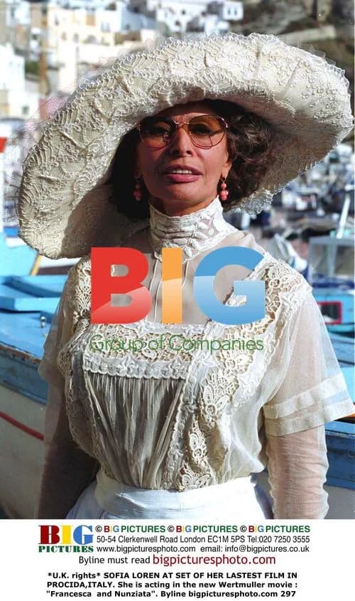 Sofia Loren on Set of Latest Film in Procida, Italy
