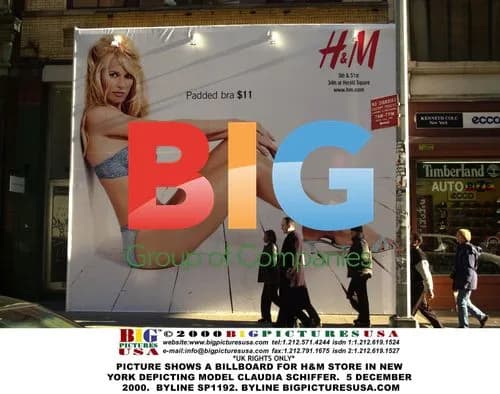 Claudia Schiffer H&M Billboard in NYC