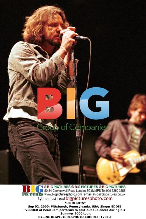 Eddie Vedder of Pearl Jam performs on tour