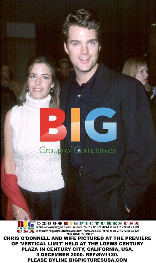 Chris O'Donnell and wife at 'Vertical Limit' premiere
