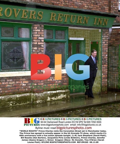 Prince Charles visits Coronation Street set