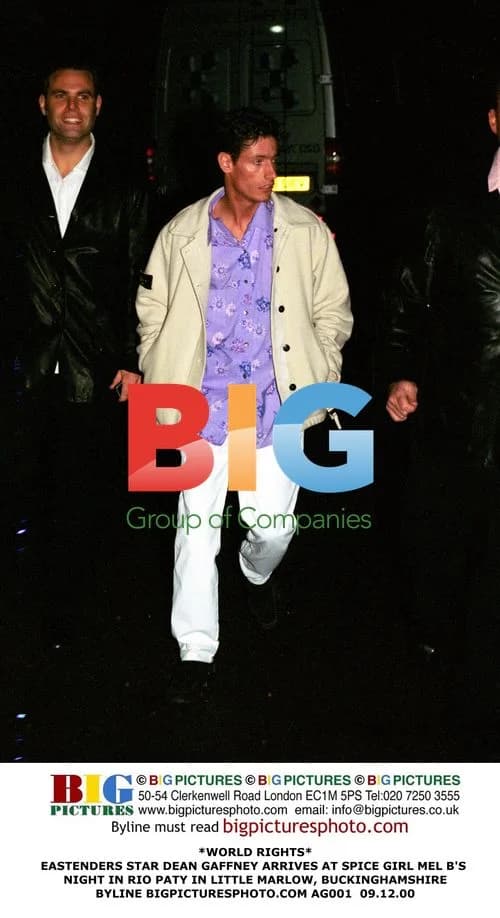 Dean Gaffney arrives at Mel B's party in Little Marlow