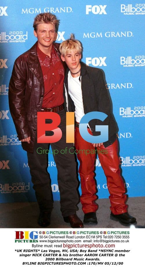 NSYNC Singer Nick Carter with Brother Aaron at 2000 Billboard Music Awards