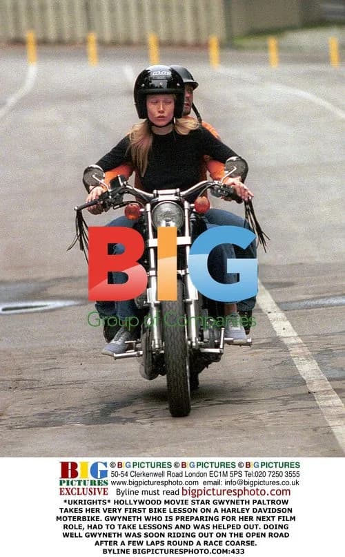 Gwyneth Paltrow Takes First Bike Lesson