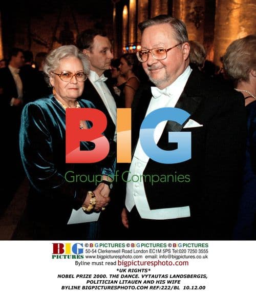 Vytautas Landsbergis and Wife at Nobel Prize 2000