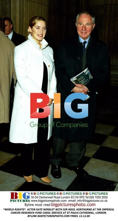 Kate Winslet and Sir Nigil Horthorne at Imperial Cancer Research Fund Carol Service