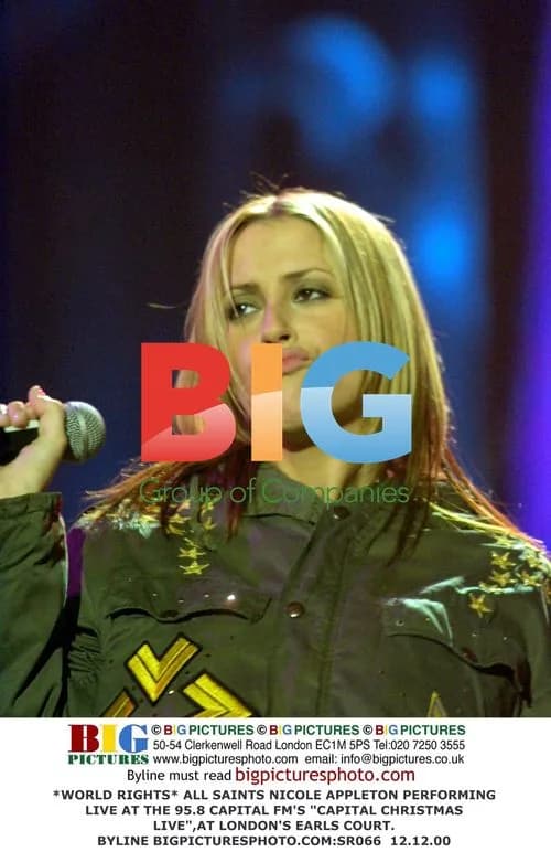 All Saints' Nicole Appleton Performing at Capital Christmas Live