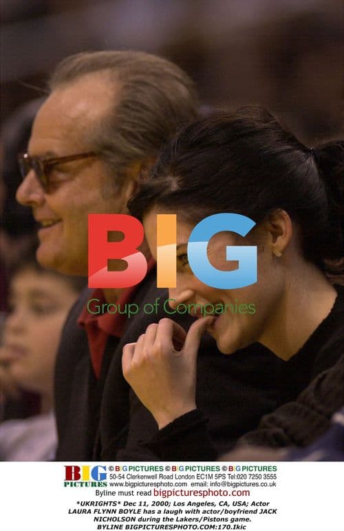 Laura Flynn Boyle and Jack Nicholson at Lakers game
