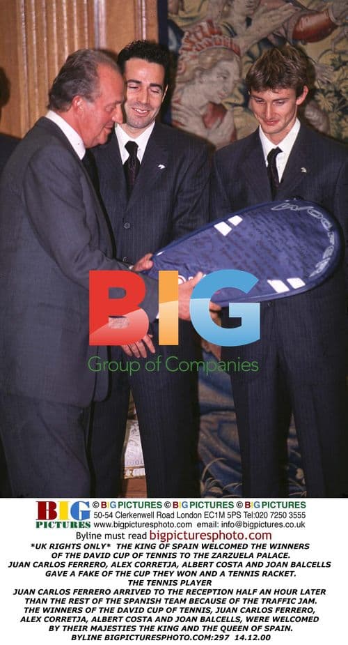 King of Spain Welcomes David Cup Winners