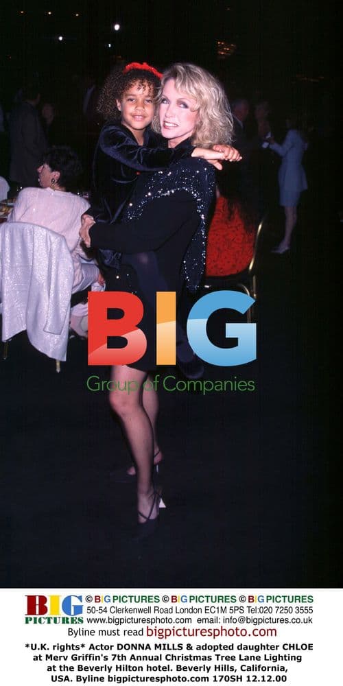 Donna Mills & Daughter Chloe at Merv Griffin's Christmas