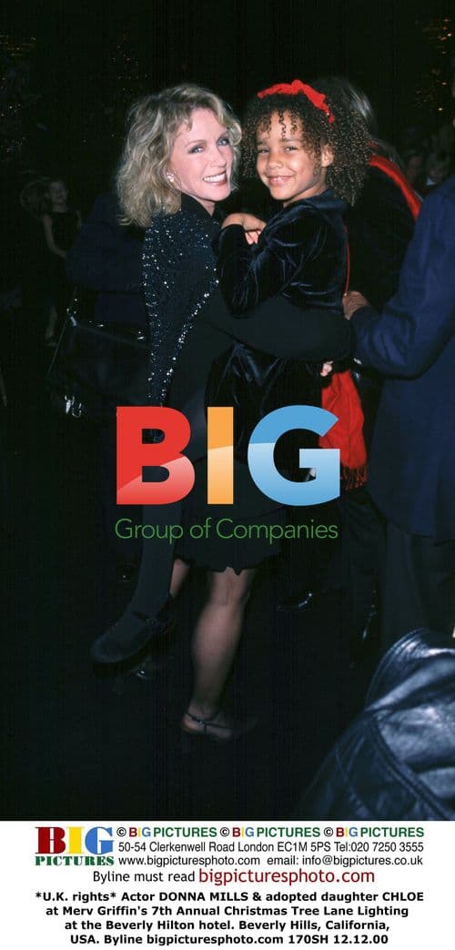 Donna Mills & daughter Chloe at Merv Griffin's Christmas Tree Lighting