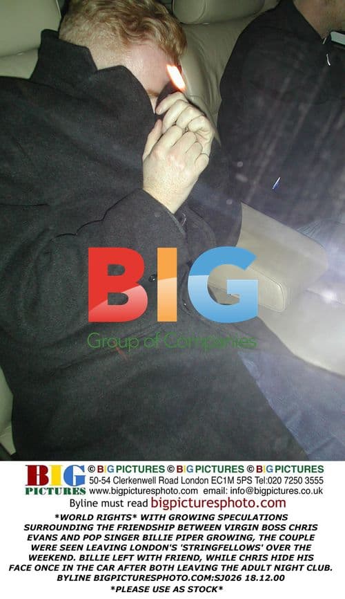 Billie Piper and Chris Evans Spotted Leaving Nightclub