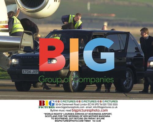 Lourdes Arrives at Inverness Airport for Madonna's Wedding