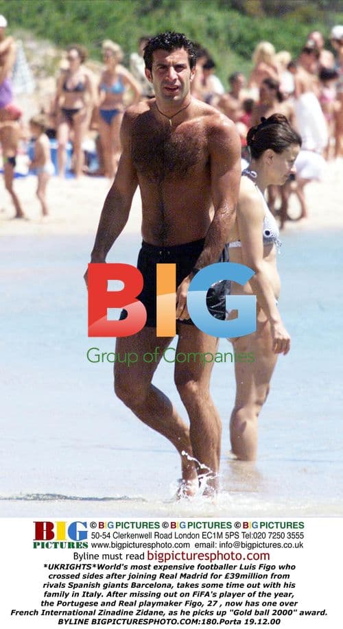 Luis Figo Wins 'Gold Ball 2000'