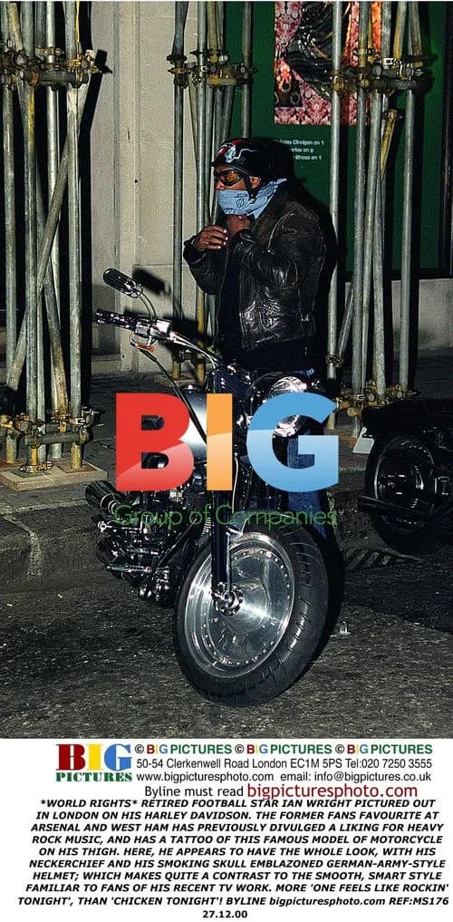 Ian Wright Rides Harley Davidson in London