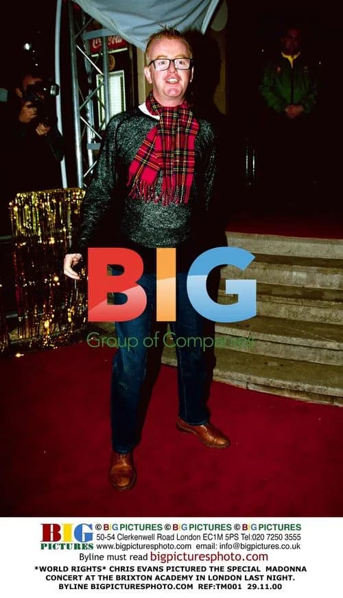 Chris Evans at Madonna's Brixton Concert