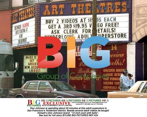 Don Johnson at San Francisco adult store