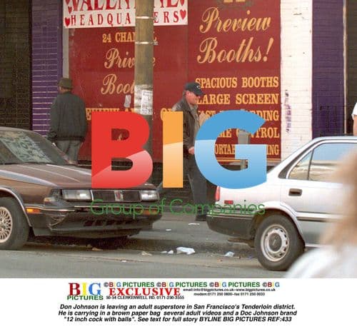 Don Johnson leaves adult store in Tenderloin