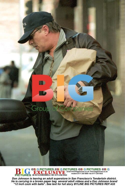 Don Johnson Leaving Adult Store