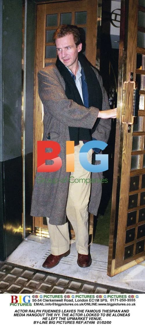 Ralph Fiennes Leaves The Ivy