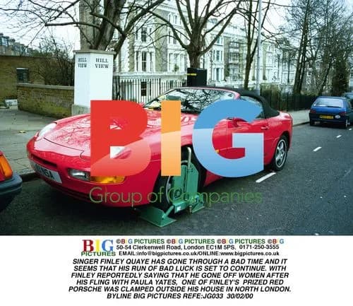 Singer Finley Quaye's Car Clamped