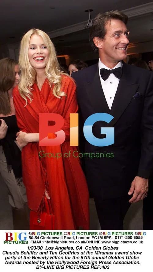 Claudia Schiffer and Tim Geoffries at Golden Globes Party