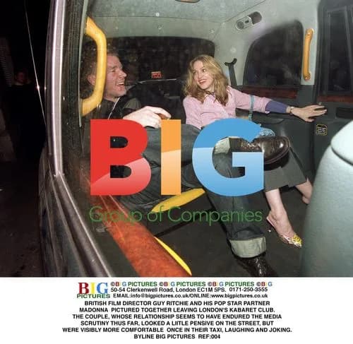 Madonna and Guy Ritchie leaving Kabaret Club