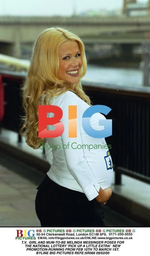TV Girl and Pregnant Melinda Messinger for National Lottery