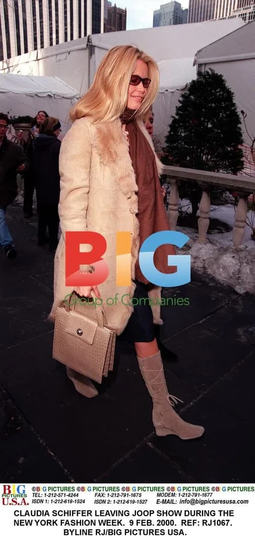 Claudia Schiffer Leaving JOOP Fashion Show