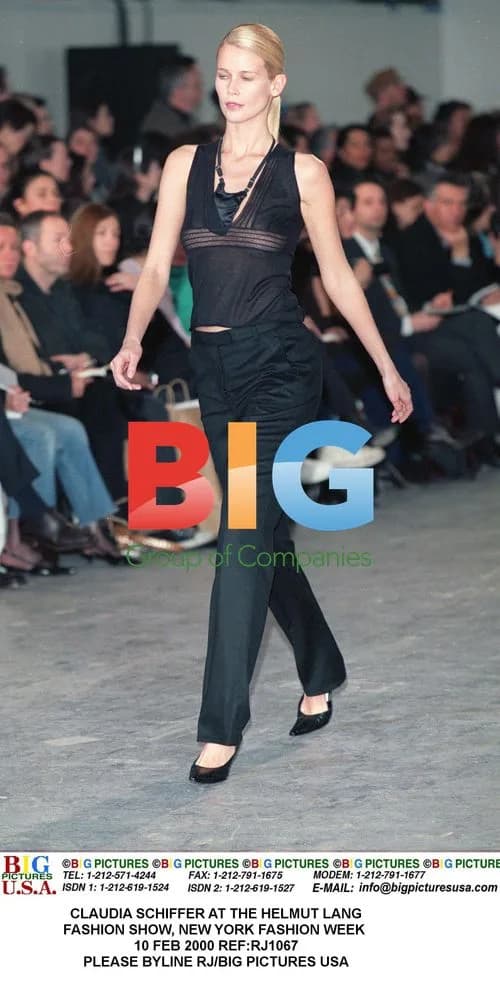 Claudia Schiffer at Helmut Lang Show