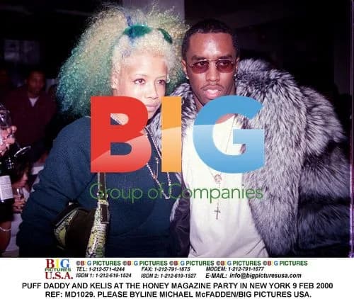 Puff Daddy and Kelis at Honey Magazine Party