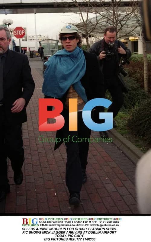 Mick Jagger arrives in Dublin for charity fashion show