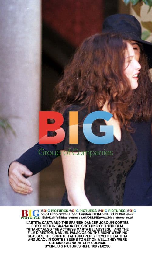 Laetitia Casta and Joaquin Cortes at "Gitano" Film Shoot