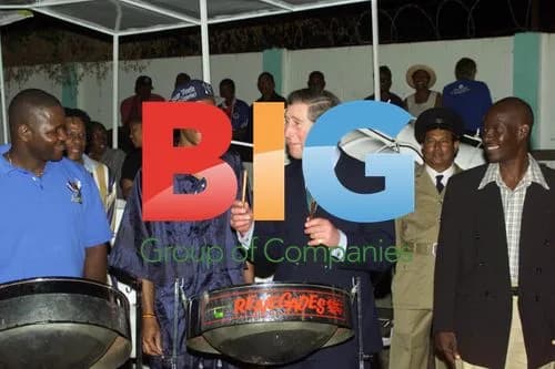Prince Charles visits Trinidad steel band