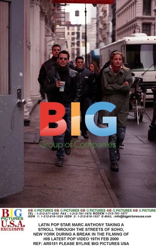 Marc Anthony Strolls Through Soho During Video Shoot