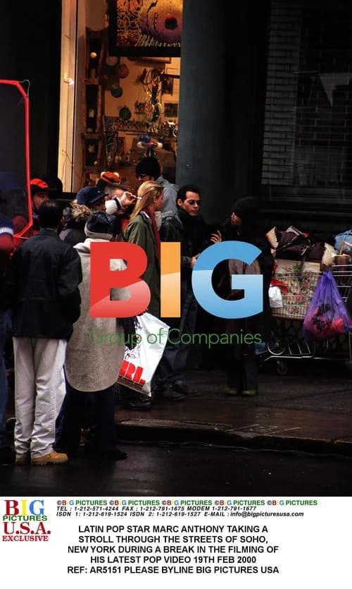 Marc Anthony filming video in Soho, NYC
