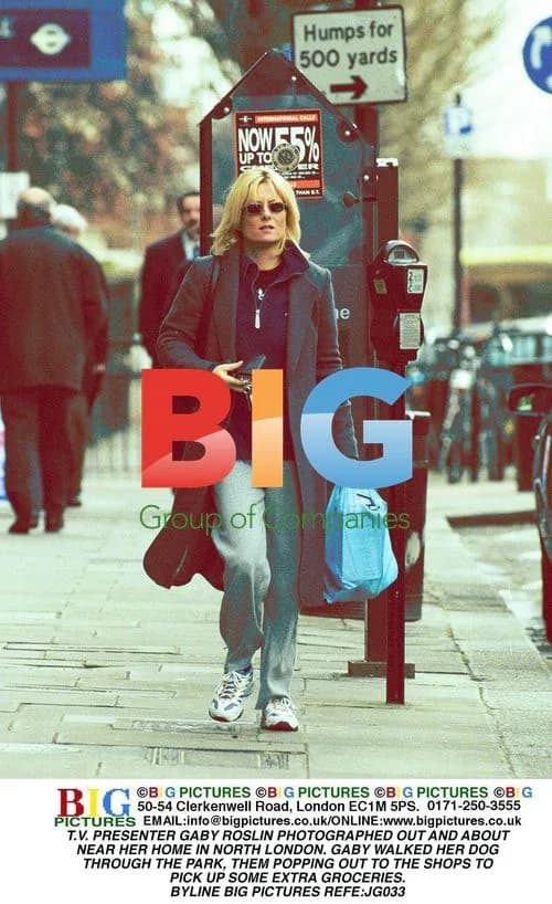 TV Presenter Gaby Roslin out in North London